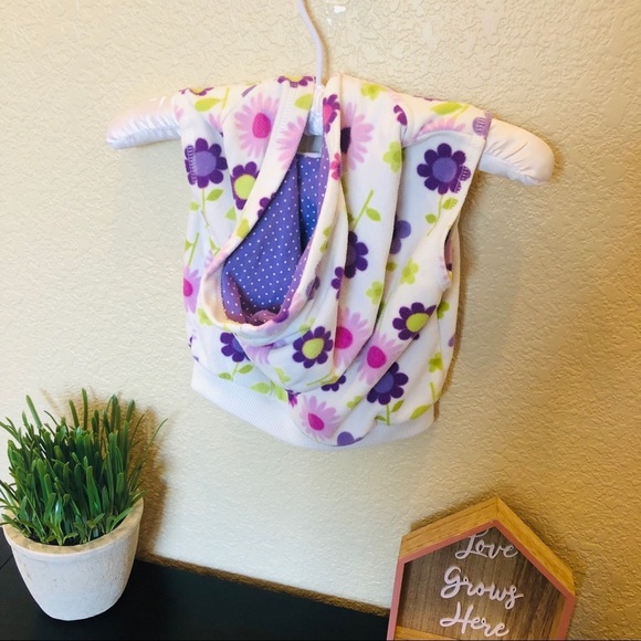 Carter’s Hoodie vest girls flowers 💐 18 mo - Picture 4 of 4